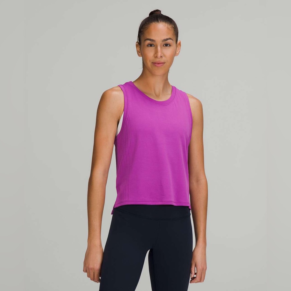 sold 
Lululemon Train To Be Tank in Vivid Plum